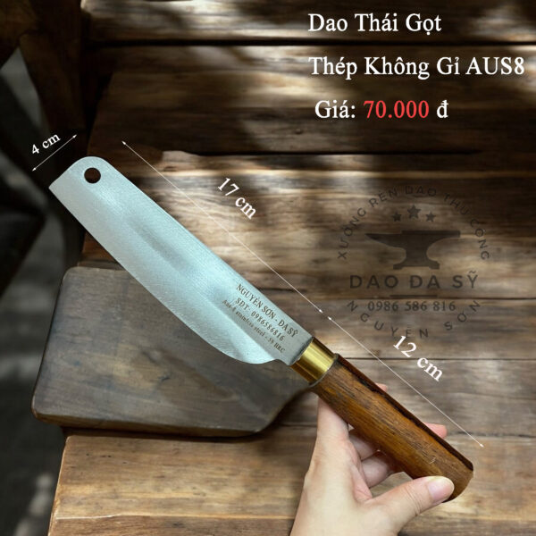 Dao thái thịt thép không gỉ Aus8 cao cấp. sản phẩm rèn thủ công từ xưởng rèn dao kéo đa sỹ danh tiếng